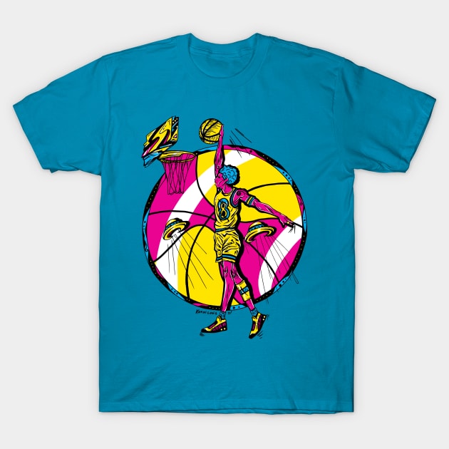 CMYK Legendary Baller Number 8 T-Shirt by kenallouis